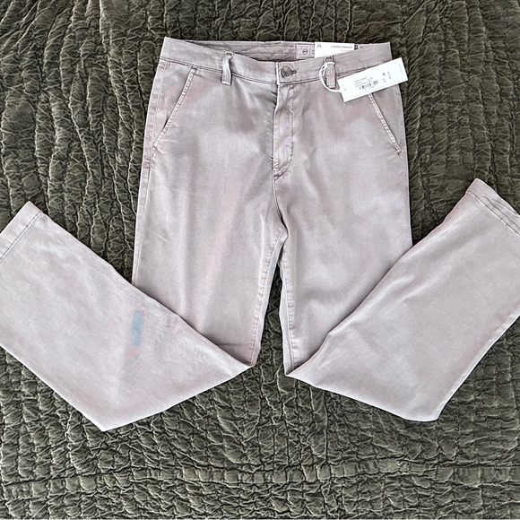 NWT AG Denim Caden Straight, Relaxed Chino, Sulphur Pebble Grey, size 26 - Picture 12 of 15